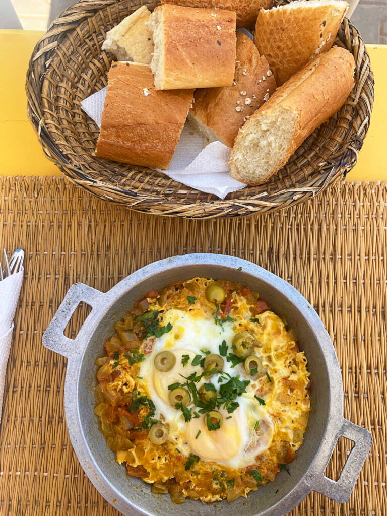 Berber Omelette @ Tifawin Cafe - Mirleft - Jessie Innis